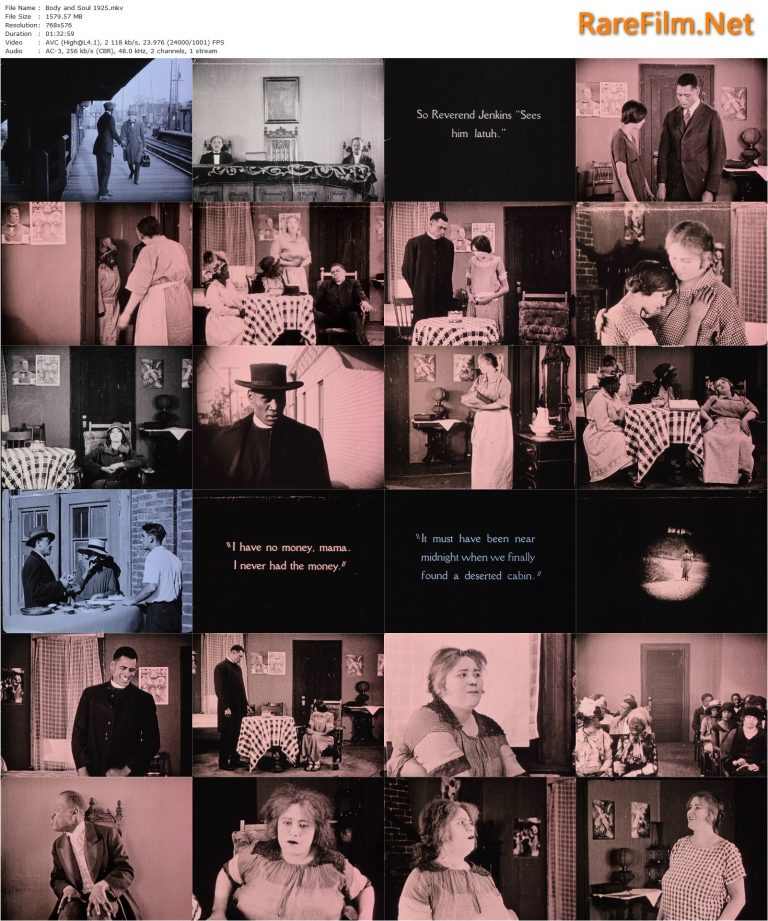 Body and Soul (1925) Oscar Micheaux, Paul Robeson, Marshall Rogers