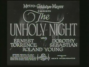 The Unholy Night (1929) 1