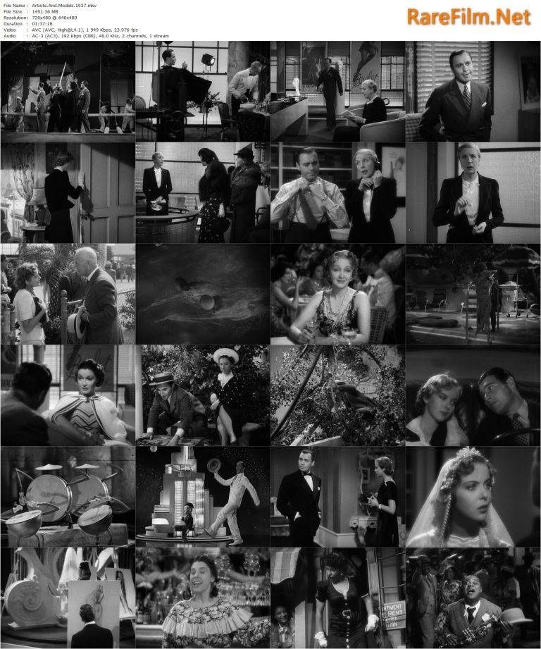 Artists and Models (1937) Raoul Walsh, Jack Benny, Ida Lupino, Richard Arlen RareFilm