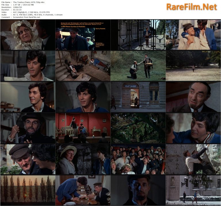 The Twelve Chairs (1970) Mel Brooks, Ron Moody, Frank Langella RareFilm