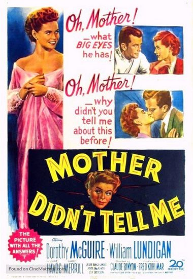 Mother Didn T Tell Me 1950 Claude Binyon Dorothy Mcguire William Lundigan June Havoc Rarefilm