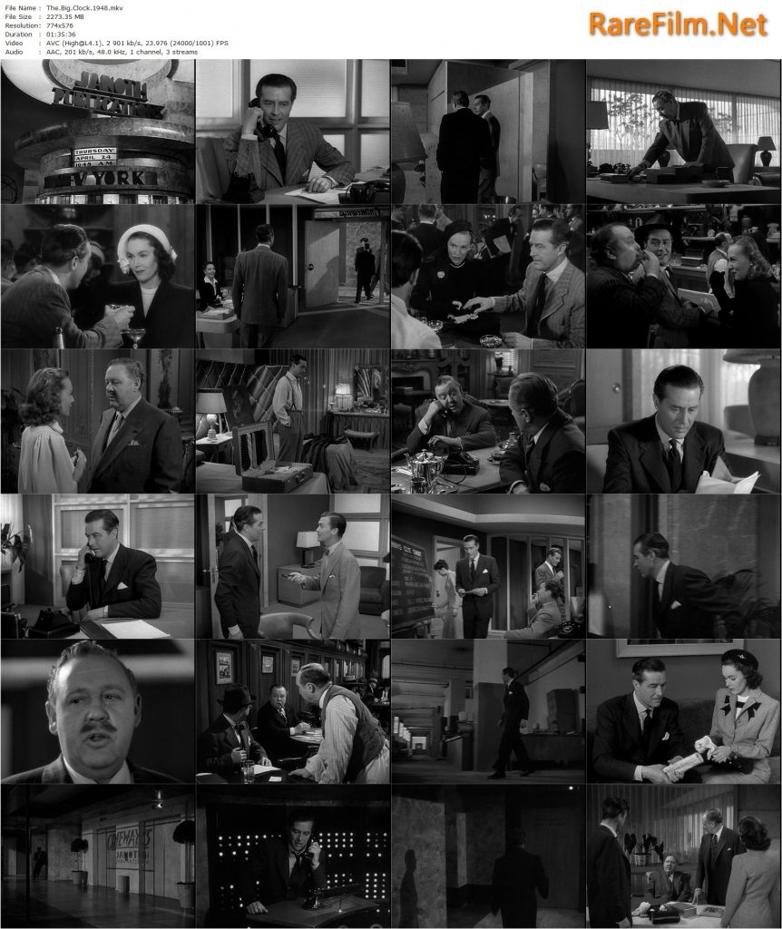 The Big Clock (1948) John Farrow, Ray Milland, Maureen O’Sullivan