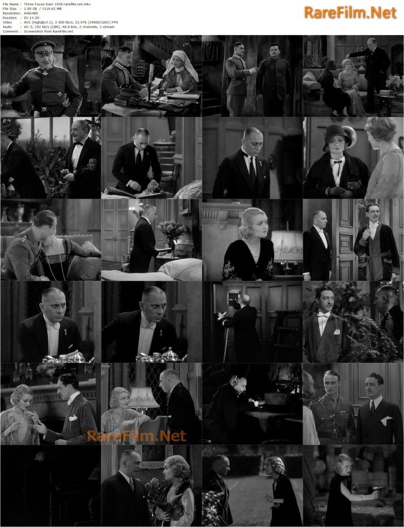 Three Faces East (1930) Roy Del Ruth, Constance Erich von