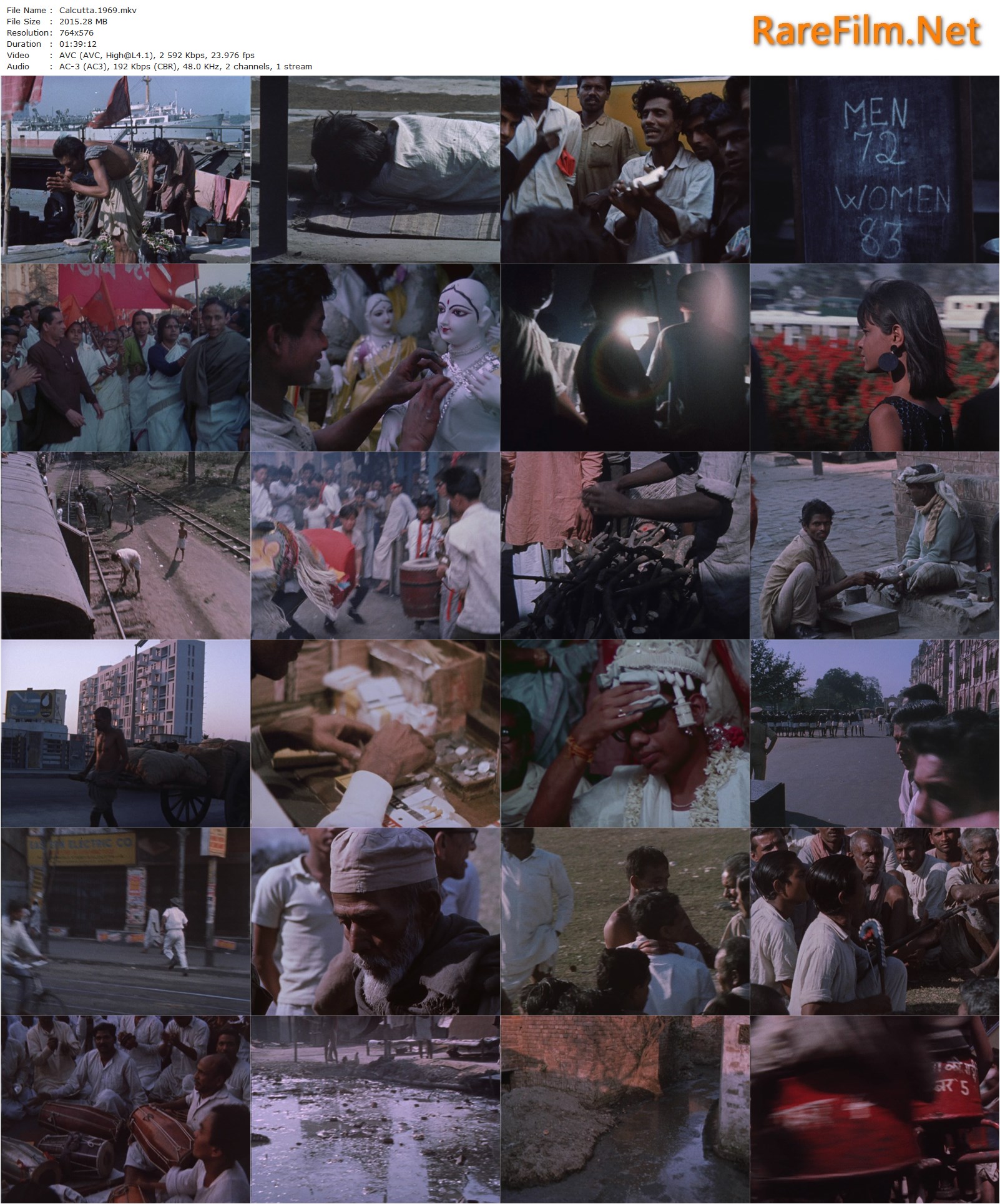 Calcutta (1969) Louis Malle | RareFilm