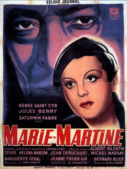 Marie-Martine (1943) Albert Valentin, Renée Saint-Cyr, Jules Berry ...